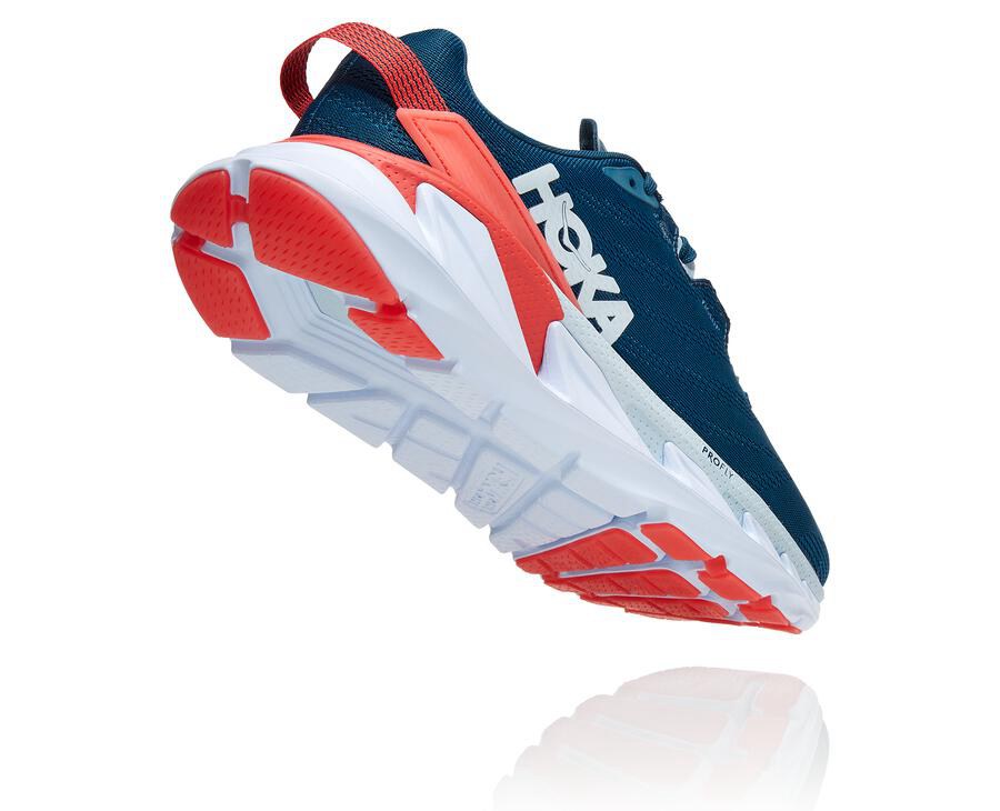 Running Shoes Womens - Hoka One One Elevon 2 - Navy/White - TIVKQHR-57